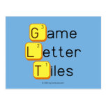 Game
 Letter
 Tiles  Postcards