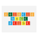 Periodic
 Table
 Writer  Postcards