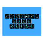 Periodic
 Table
 Writer  Postcards