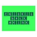 Periodic
 Table
 Writer  Postcards