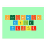Periodic
 Table
 Writer  Postcards