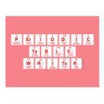 Periodic
 Table
 Writer  Postcards