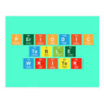 Periodic
 Table
 Writer  Postcards