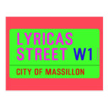 lyricas Street  Postcards