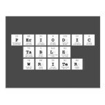 Periodic
 Table
 Writer  Postcards