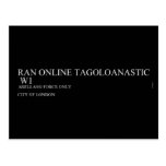 RAN ONLINE TAGOLOANASTIC   Postcards