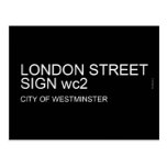 LONDON STREET SIGN  Postcards