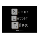 Game
 Letter
 Tiles  Postcards