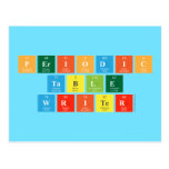 Periodic
 Table
 Writer  Postcards