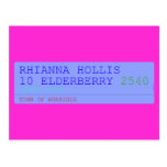 Rhianna hollis 10 elderberry  Postcards