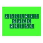 Periodic
 Table
 Writer  Postcards