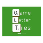 Game
 Letter
 Tiles  Postcards