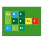 Game
 Letter
 Tiles  Postcards