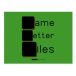 Game
 Letter
 Tiles  Postcards