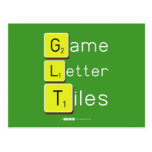 Game
 Letter
 Tiles  Postcards