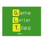 Game
 Letter
 Tiles  Postcards