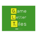 Game
 Letter
 Tiles  Postcards