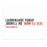 Laurenjade yusuf Jodrell rd  Postcards