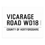 VICARAGE ROAD  Postcards