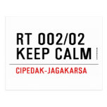RT 002/02 KEEP CALM  Postcards
