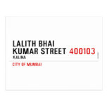 LALITH BHAI KUMAR STREET  Postcards