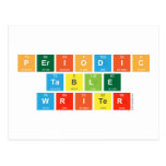 Periodic
 Table
 Writer  Postcards