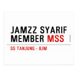 Jamzz Syarif Member  Postcards