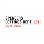 Spencers Lettings Dept.  Postcards