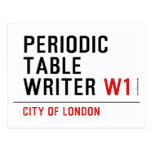Periodic Table Writer  Postcards
