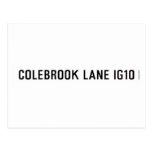 COLEBROOK LANE  Postcards