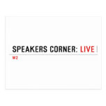 Speakers Corner:  Postcards