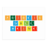 Periodic
 Table
 Writer  Postcards