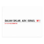 Daliah Sklar, Adv. Israel   Postcards