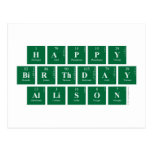 Happy
 Birthday
 Allison  Postcards