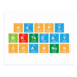 Happy
 Birthday
 Shannon  Postcards