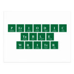Periodic
 Table
 Writer  Postcards