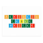 Pe|riodic
 t|a|b|l|e
 Writ|e|r  Postcards
