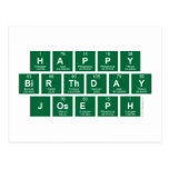 Happy
 Birthday
 Joseph  Postcards
