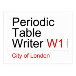 Periodic Table Writer  Postcards