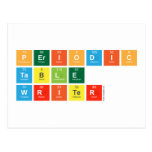 Periodic
 Table
 Writer  Postcards