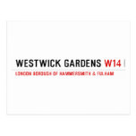 Westwick Gardens  Postcards