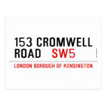 153 CROMWELL ROAD    Postcards