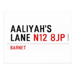 Aaliyah's  Lane  Postcards