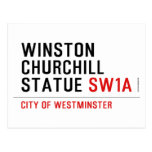 WINSTON CHURCHILL STATUE  Postcards