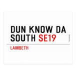 DUN KNOW DA SOUTH  Postcards