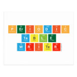 Periodic
 Table
 Writer  Postcards