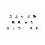 Change 
 Begins 
 With Me  Postcards