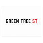 Green Tree  Postcards
