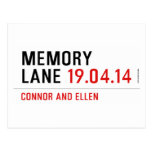 MEMORY LANE  Postcards