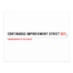Continuous Improvement Street  Postcards